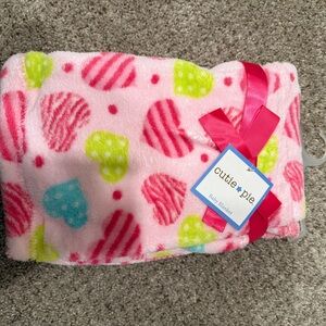 Pink Heart Baby Blanket